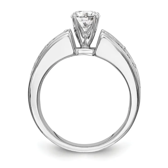 Rings Goldia 130ct CZ Solid Real 14K White Gold Peg Set Engagement Ring