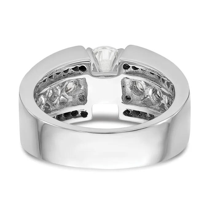Rings Goldia 130ct CZ Solid Real 14K White Gold Peg Set Engagement Ring