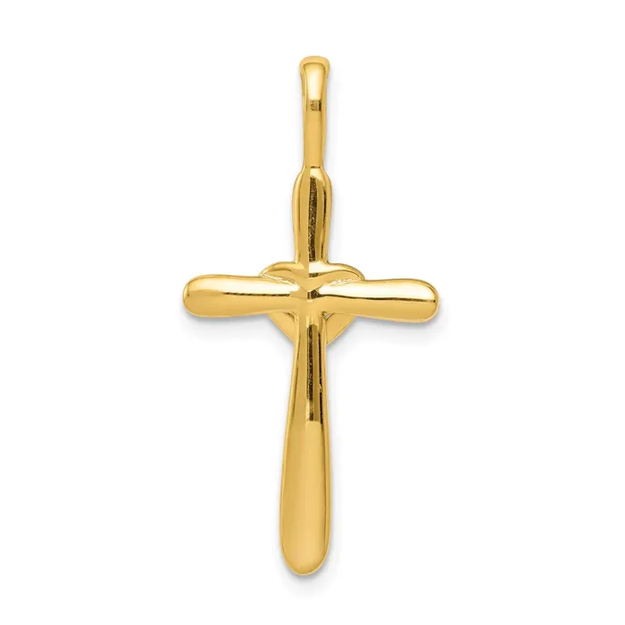 14k Diamond Cross wHeart Pendant TreasureFineJewelers Necklaces