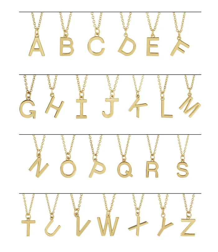 TreasureFineJewelers Necklaces 14K White Gold Initial P Dangle 18 Necklace