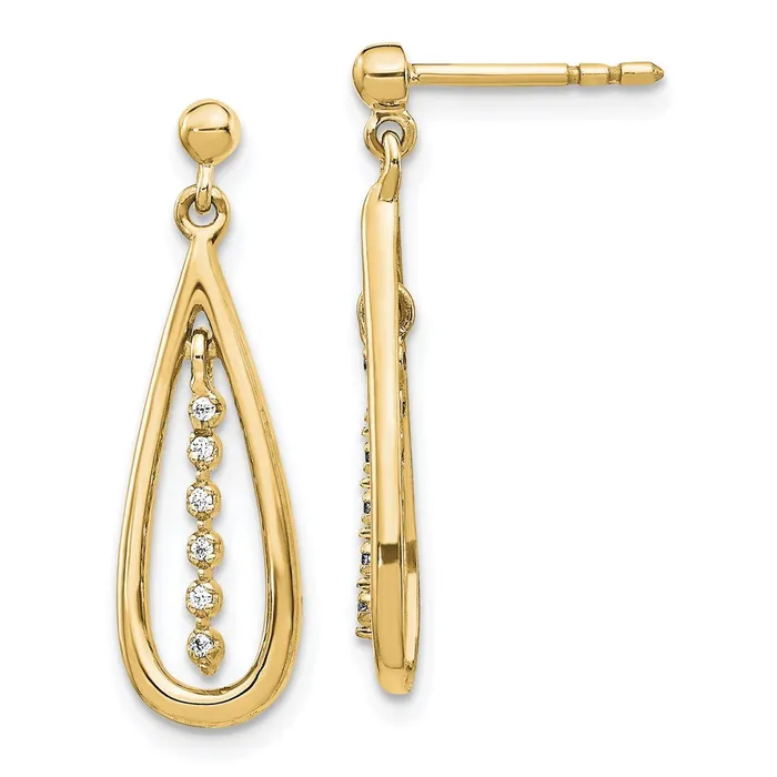 14k Diamond Teardrop Post EarringsWBCEM5563004YA WB Choice Jewelry Earrings 14k Diamond Teardrop Post EarringsWBCEM5563004YA WB Choice Jewelry Earrings