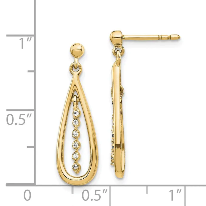14k Diamond Teardrop Post EarringsWBCEM5563004YA WB Choice Jewelry Earrings 14k Diamond Teardrop Post EarringsWBCEM5563004YA WB Choice Jewelry Earrings