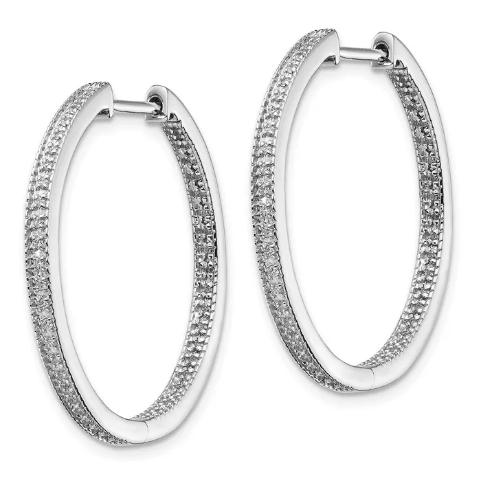 14k White Gold Polished Diamond InOut Hinged Hoop EarringsWBCEM5424033WA WB Choice Jewelry Earrings 14k White Gold Polished Diamond InOut Hinged Hoop EarringsWBCEM5424033WA WB Choice Jewelry Earrings