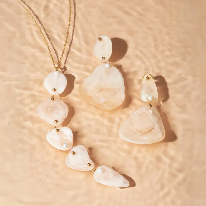 Necklaces IZA JEWELRY Senso Drop Necklace papaya Necklaces IZA JEWELRY Senso Drop Necklace papaya