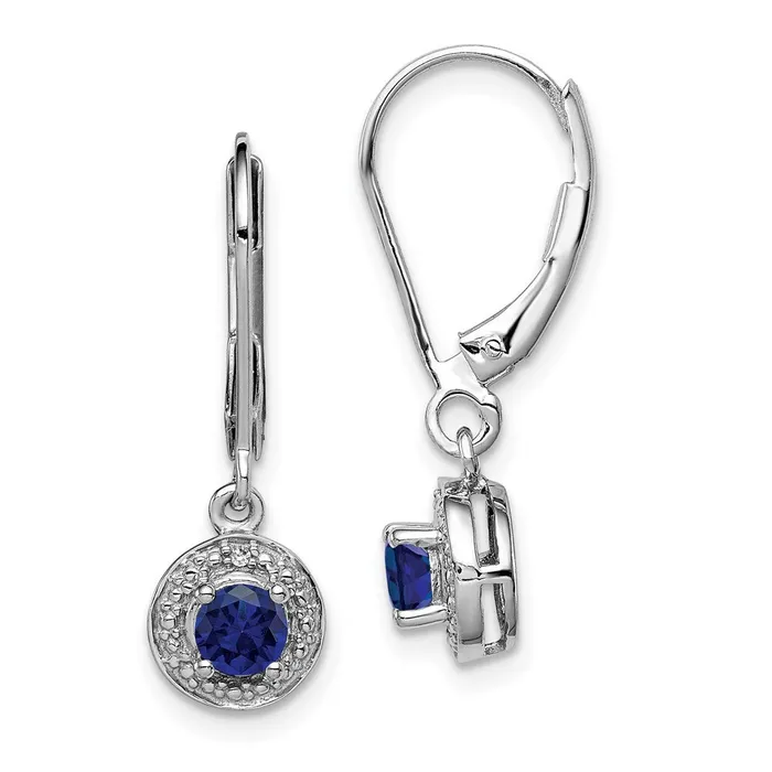 Sterling Silver Rhodiumplated Diam Created Sapphire EarringsWBCQBE11SEP WB Choice Jewelry Earrings Sterling Silver Rhodiumplated Diam Created Sapphire EarringsWBCQBE11SEP WB Choice Jewelry Earrings
