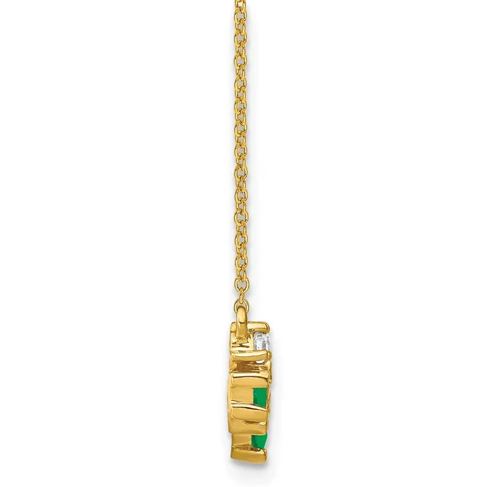 WB Choice Jewelry 14k Emerald and Diamond 18 inch NecklaceWBCPM7178EM012YA Necklaces