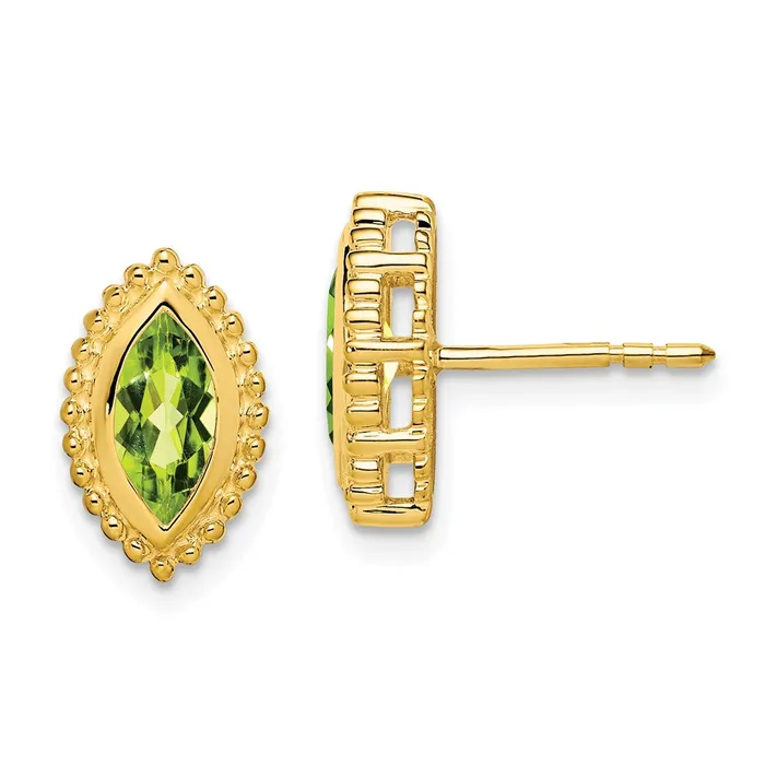 WB Choice Jewelry 14k Marquise Peridot Post EarringsWBCEM7204PEY Earrings WB Choice Jewelry 14k Marquise Peridot Post EarringsWBCEM7204PEY Earrings