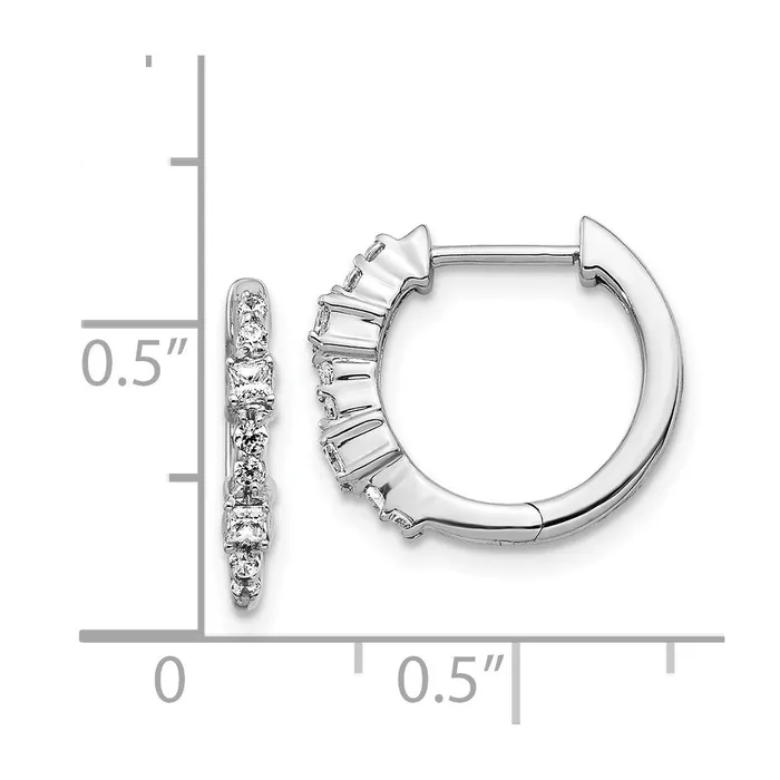 WB Choice Jewelry Earrings 14k White Gold Diamond Hinged Hoop EarringsWBCEM4257025WA WB Choice Jewelry Earrings 14k White Gold Diamond Hinged Hoop EarringsWBCEM4257025WA