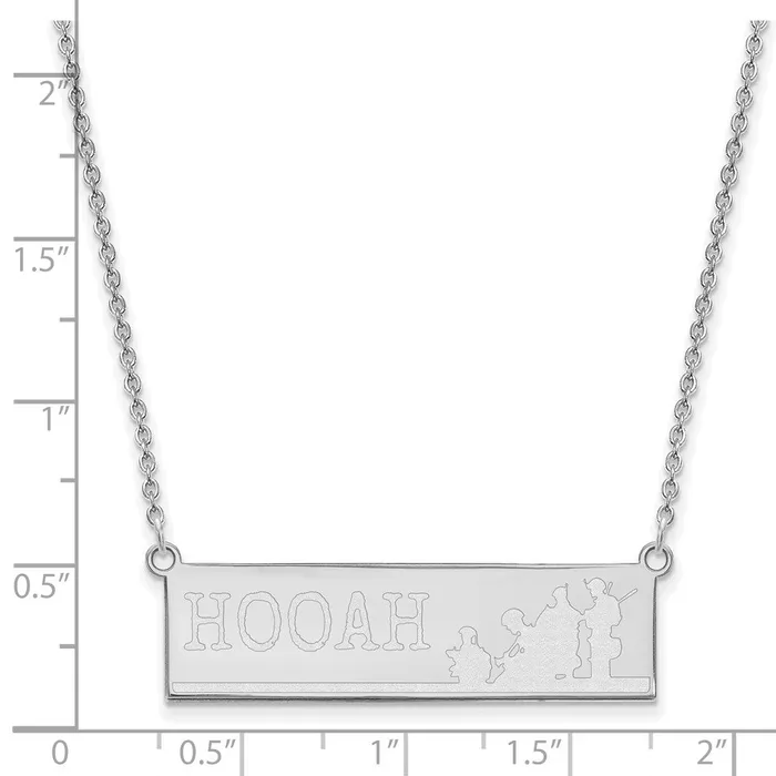 WB Choice Jewelry Necklaces Sterling Silver United States Army Large Bar NecklaceWBCSS009ARM18