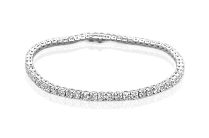 Albert Hern Bracelets Bracelet 18kt White Gold Tennis with 63 Diamonds 377cts