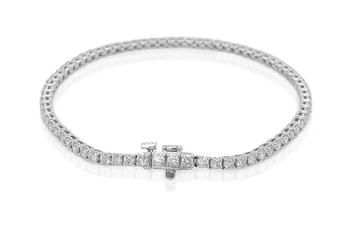 Albert Hern Bracelets Bracelet 18kt White Gold Tennis with 63 Diamonds 377cts