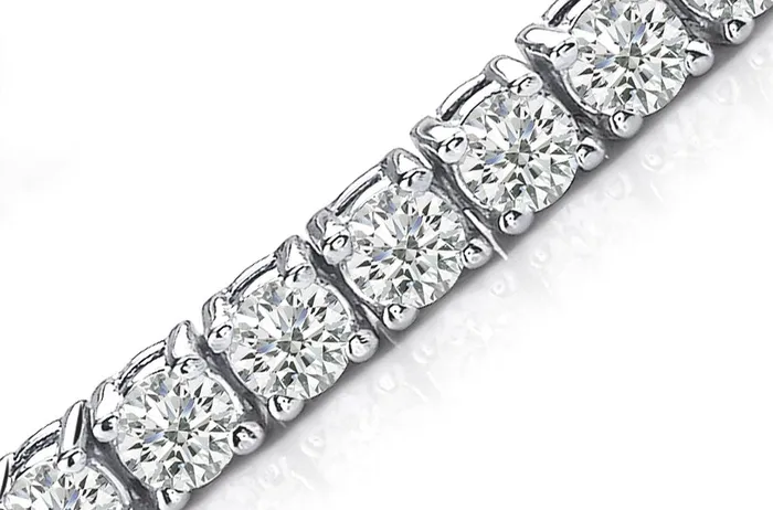 Albert Hern Bracelets Bracelet 18kt White Gold Tennis with 63 Diamonds 377cts