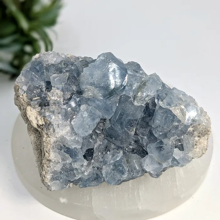Bliss Crystals Charm Necklaces Celestite 35 Geode Cluster LV7411