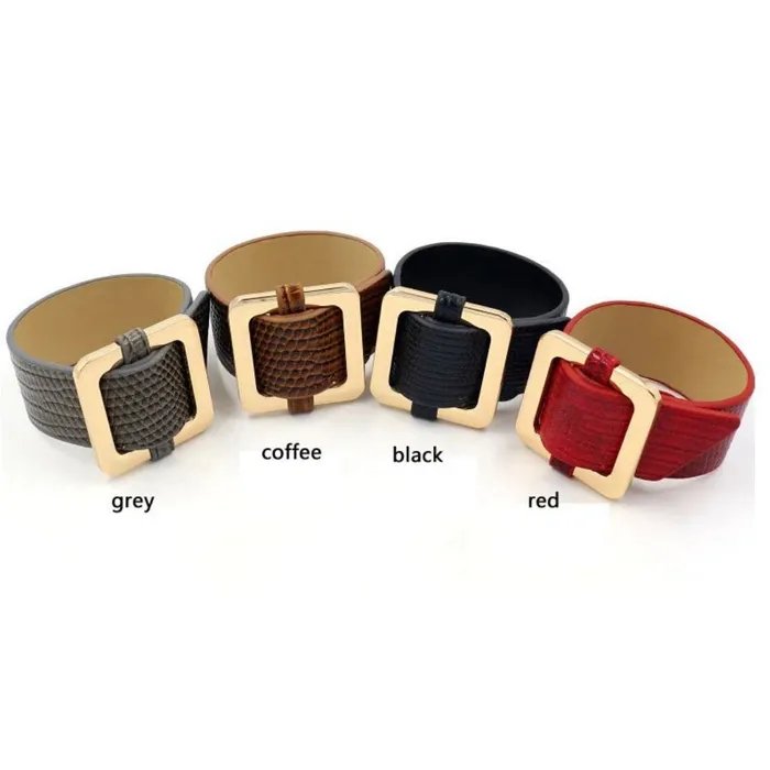 ClaudiaG Bracelets Square Lock Bracelet Coffee