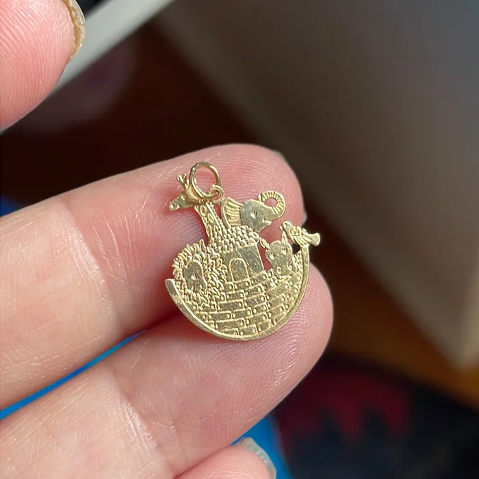 Vintage Paris Jewelry Charm Necklaces Noahs Arc Charm Pendant 14k Gold Vintage Vintage Paris Jewelry Charm Necklaces Noahs Arc Charm Pendant 14k Gold Vintage