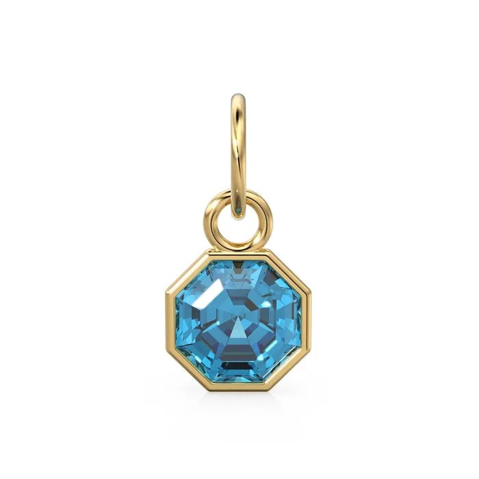 7mm 14k Yellow Solid Gold Swiss Blue Topaz Charm Pendant Bezel Jewelry Finding Jalvi Co Charm Necklaces