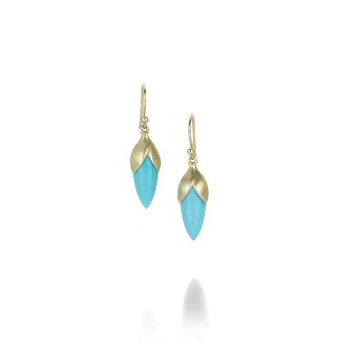 Annette Ferdinandsen Earrings Turquoise Bud Drop Earrings