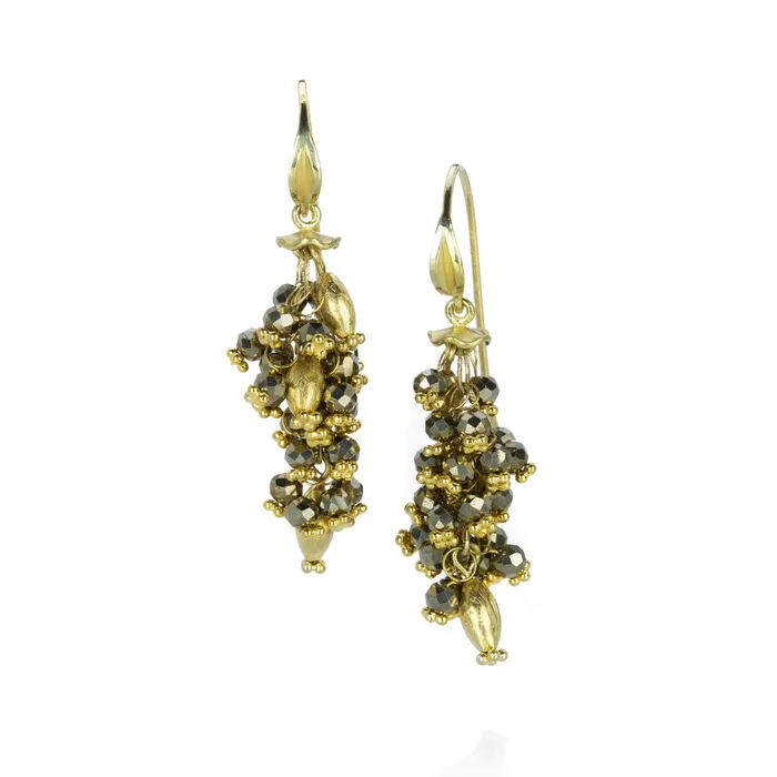 Barbara Heinrich Earrings Pyrite Cluster Earrings