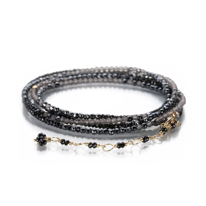 Bracelets Anne Sportun Ombre Black Wrap Bracelet 34