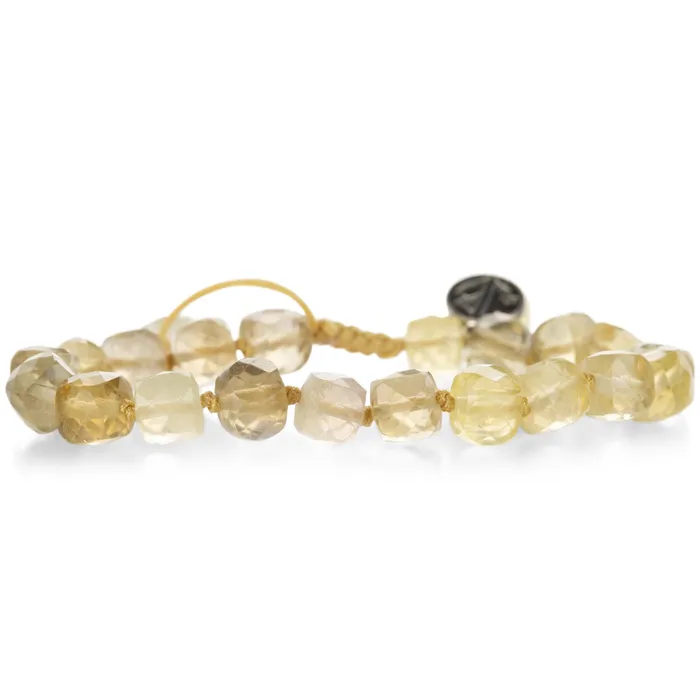 Bracelets Joseph Brooks 8mm Faceted Citrine Cube Bead Bracelet