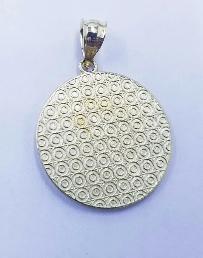 Charm Necklaces Gold and Diamond 10k Yellow Gold Saint Christopher Pendant Charm 25mm 18 28 Rope Chain Real