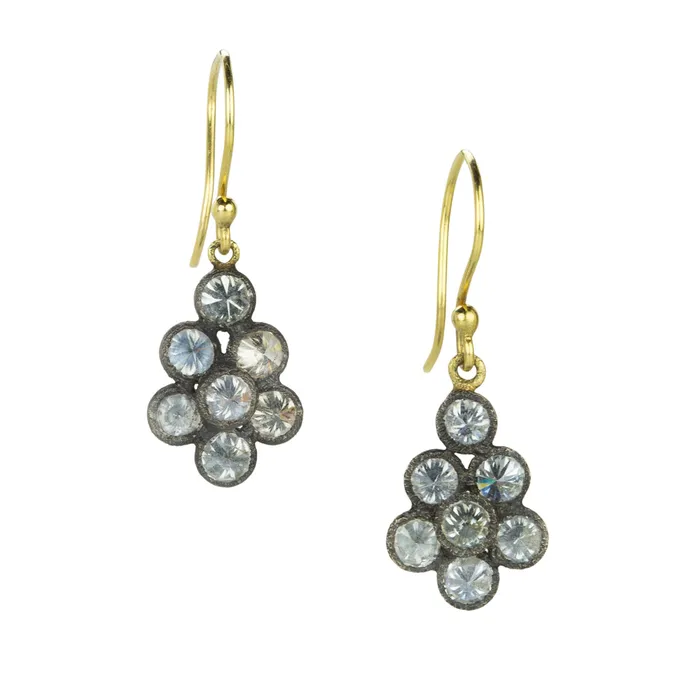Earrings Inverted Diamond Cluster Earrings Todd Pownell