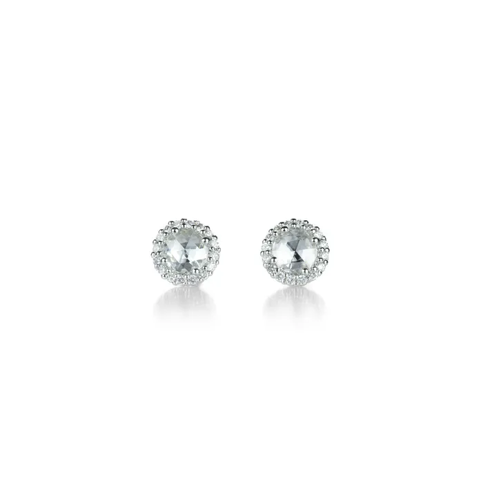 Earrings Paul Morelli Rose Cut Diamond Earrings in White Gold