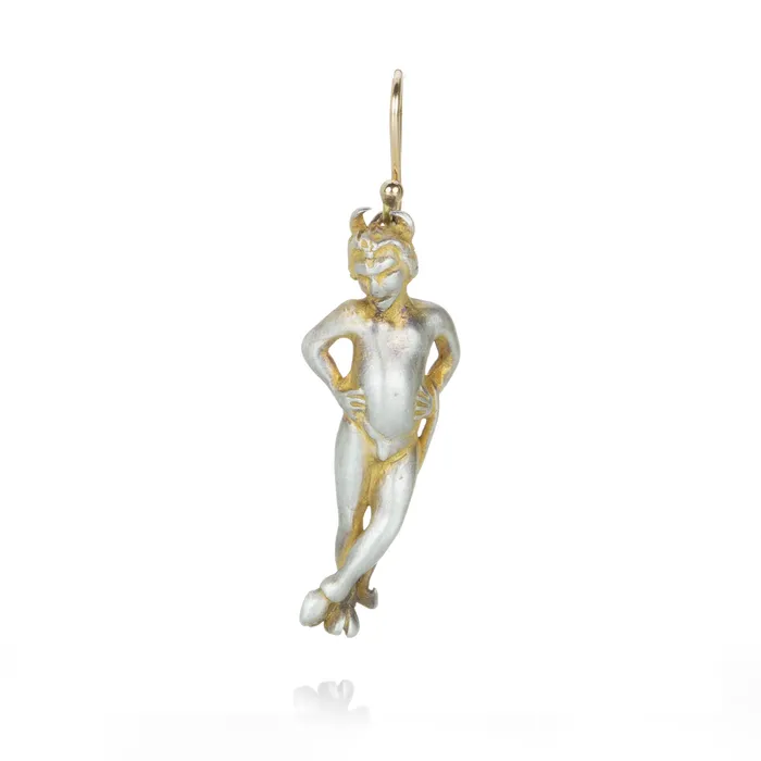 Gabriella Kiss Earrings Silver Devil Single Earring