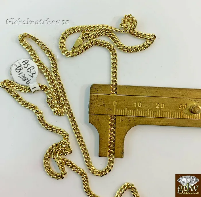 Gold and Diamond Necklaces 10k Gold Ankh Cross Charm Pendant with Miami Cuban Chain 22 24 26 28 Real
