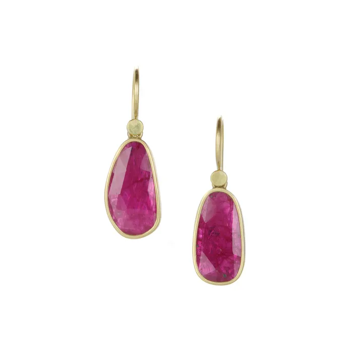 Lola Brooks Ruby Pebble Drop Earrings Earrings