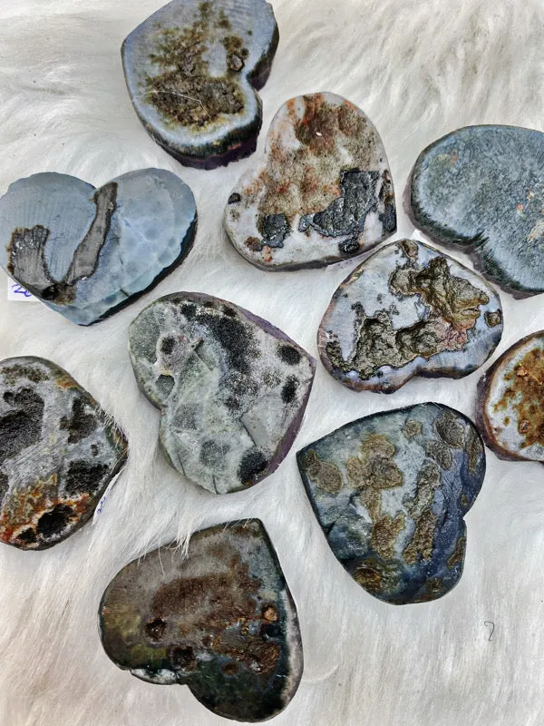 Necklaces The Bead N Crystal Enclave Gems Amethyst Druzy Heart