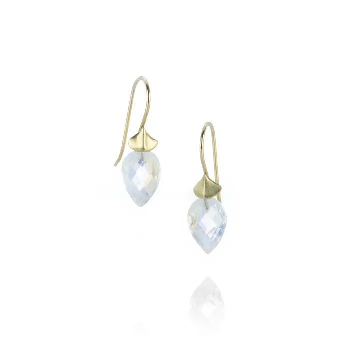 Small Rainbow Moonstone Bug Earrings Annette Ferdinandsen Earrings