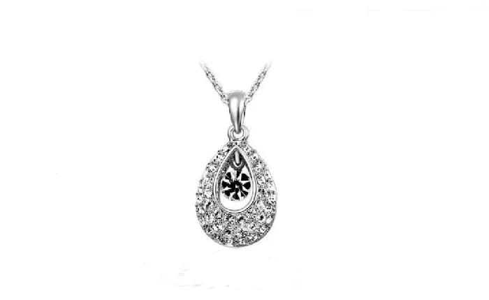Earrings Crystal Water Drop Austrian Rhinestone Necklaces For Women Gold Paris Green Sparkling Selections