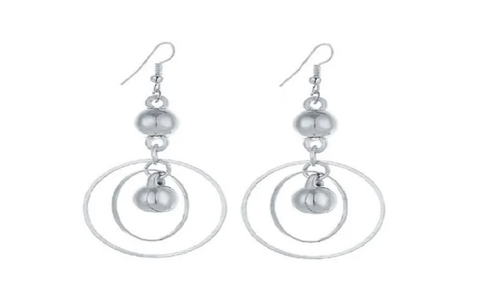 Earrings Round In Round Style Dangle Long Earrings For Women sparklingselections Earrings Round In Round Style Dangle Long Earrings For Women sparklingselections