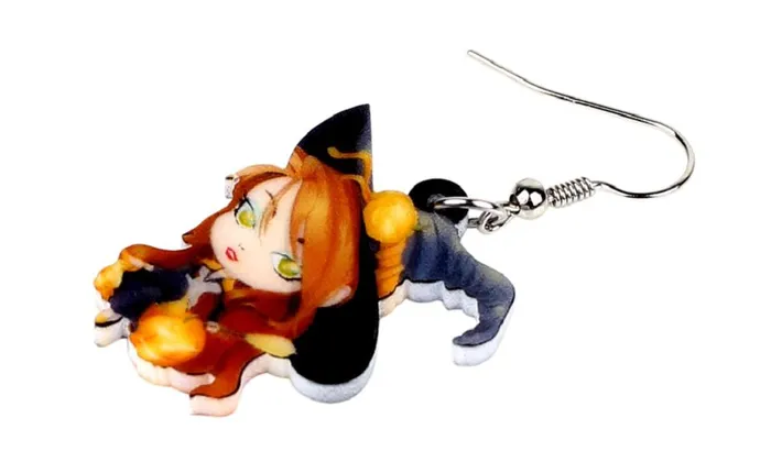 Earrings sparklingselections New Acrylic Halloween Anime Magical Witch Dangle Drop Earrings Earrings sparklingselections New Acrylic Halloween Anime Magical Witch Dangle Drop Earrings