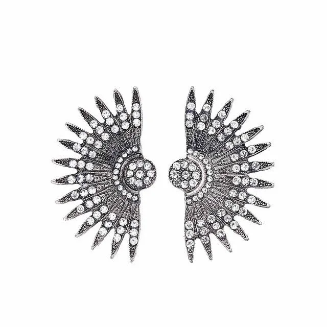 Full Drill Geometric Fan Earrings for Women sparklingselections Earrings Full Drill Geometric Fan Earrings for Women sparklingselections Earrings