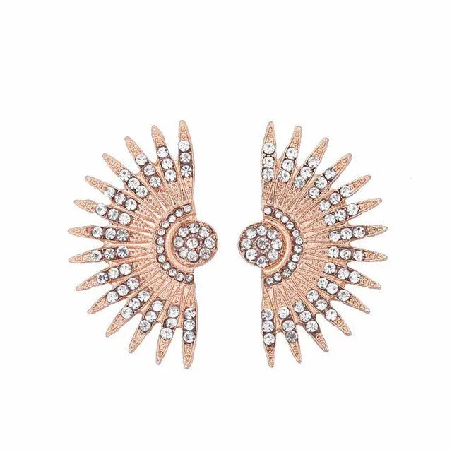 Full Drill Geometric Fan Earrings for Women sparklingselections Earrings Full Drill Geometric Fan Earrings for Women sparklingselections Earrings