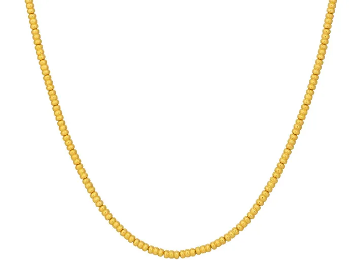 GG GOLD CLS Necklaces GURHAN Vertigo Gold SingleStrand Beaded Short Necklace Ridged Tube Beads GG GOLD CLS Necklaces GURHAN Vertigo Gold SingleStrand Beaded Short Necklace Ridged Tube Beads