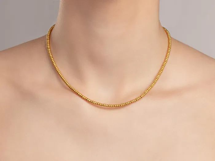 GG GOLD CLS Necklaces GURHAN Vertigo Gold SingleStrand Beaded Short Necklace Ridged Tube Beads GG GOLD CLS Necklaces GURHAN Vertigo Gold SingleStrand Beaded Short Necklace Ridged Tube Beads