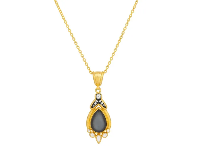 GG GOLD OOAK GURHAN Muse Gold Moonstone Pendant Necklace 17x12mm Teardrop set in Wide Frame Necklaces GG GOLD OOAK GURHAN Muse Gold Moonstone Pendant Necklace 17x12mm Teardrop set in Wide Frame Necklaces
