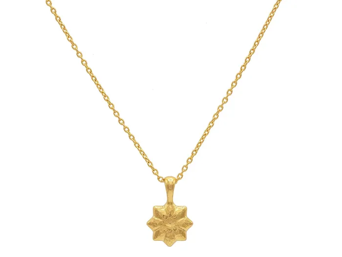 GG GOLD TRAD Necklaces GURHAN Spell Gold Pendant Necklace 9mm Starburst Shape GG GOLD TRAD Necklaces GURHAN Spell Gold Pendant Necklace 9mm Starburst Shape