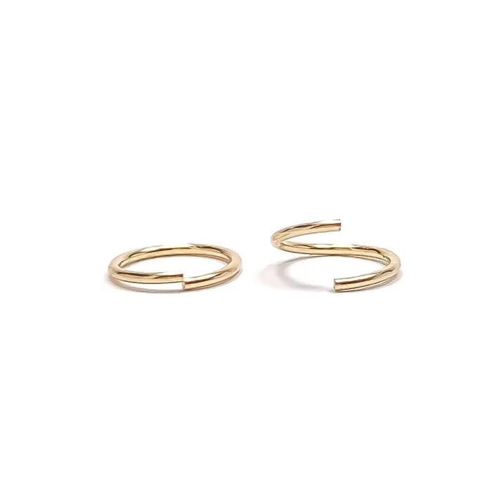Hoops By Hand 14K Solid Gold Small Hoop Earrings Earrings