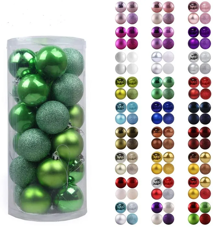 sparklingselections Christmas Balls Ornaments for Xmas Tree Christmas Tree Decorations Hanging Ball Necklaces