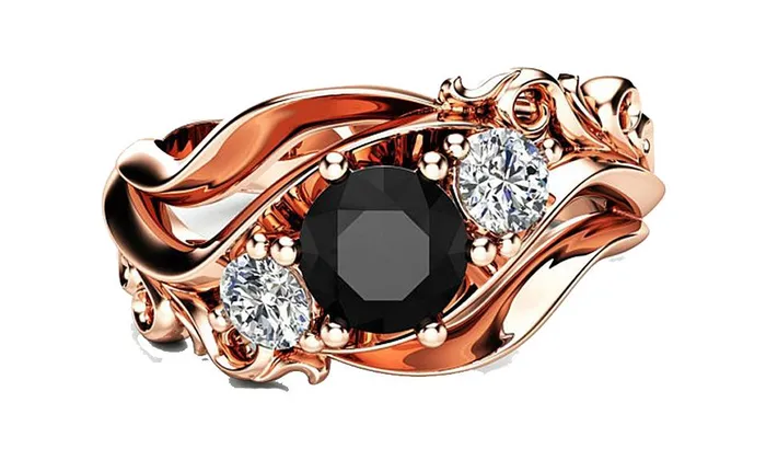 sparklingselections Earrings New Trendy Hollow Flower Rose Gold Rings For Women sparklingselections Earrings New Trendy Hollow Flower Rose Gold Rings For Women