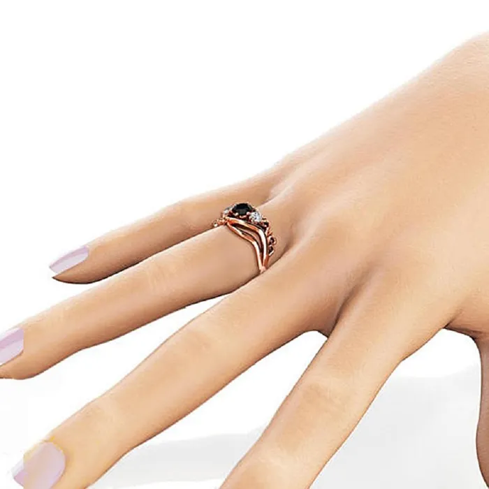 sparklingselections Earrings New Trendy Hollow Flower Rose Gold Rings For Women sparklingselections Earrings New Trendy Hollow Flower Rose Gold Rings For Women