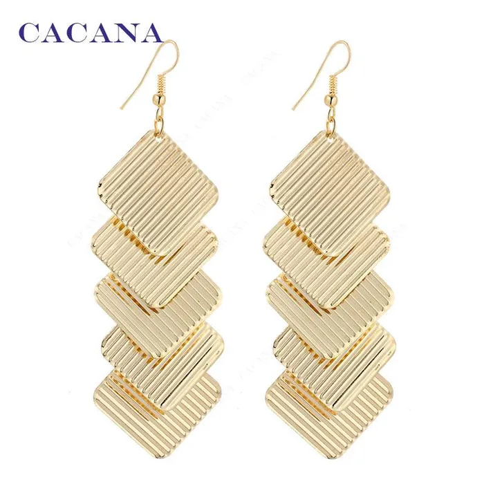 sparklingselections Earrings Square Panels Dangle Long Earrings For Women