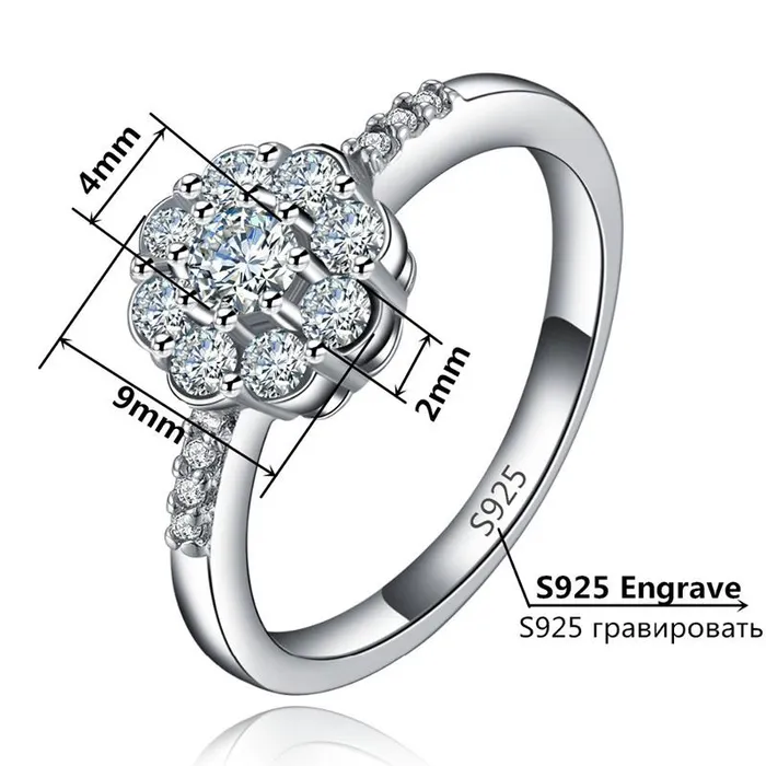 White Gold Color Flower Wedding Rings sparklingselections Earrings